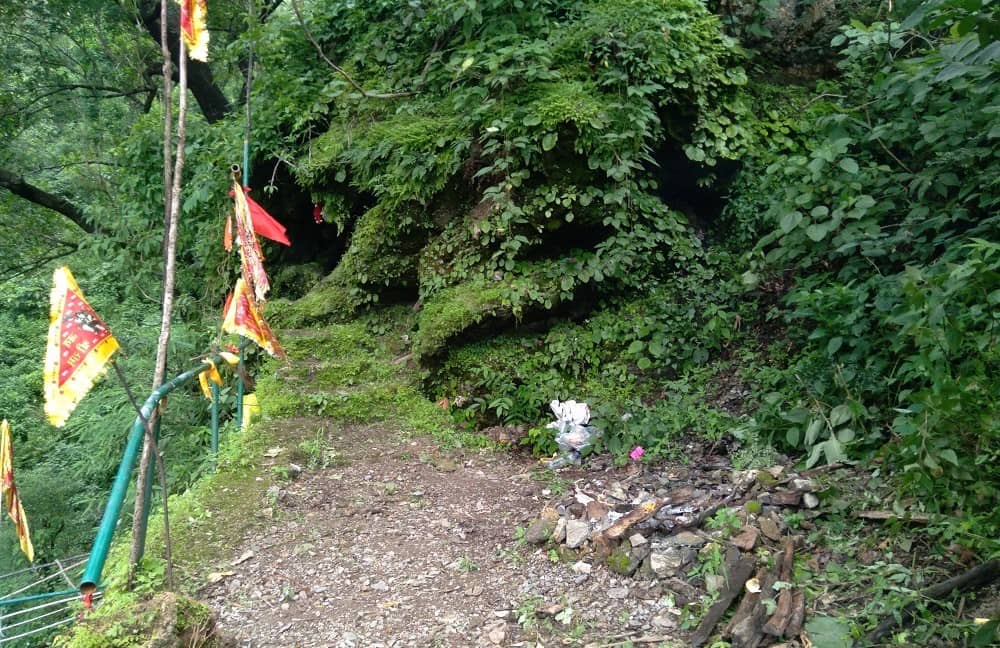 Above the Secret waterfall - Mahadev Cave