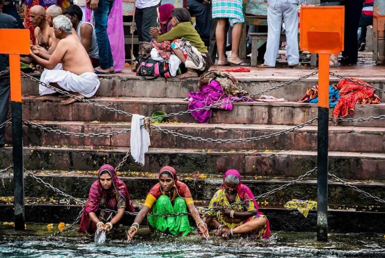 Bathing Ritual at Har Ki Pauri Haridwar
