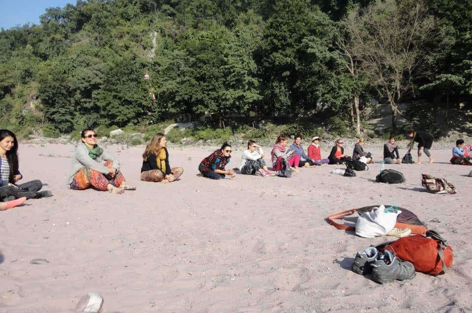 Meditation on the beach at Vashistha Gufa