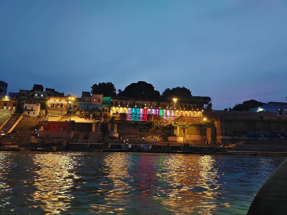 After Dark Boat Ride at Assi Ghat Varanasi