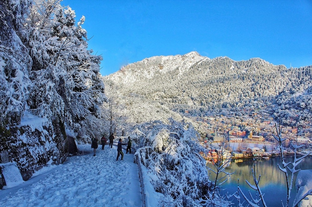 Snow in Nainital, Uttarakhand