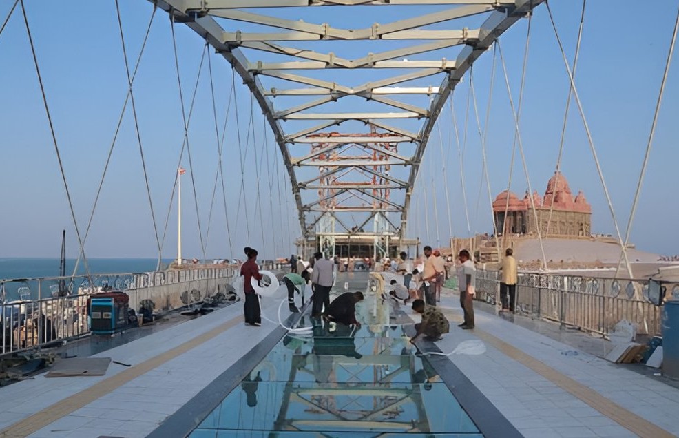 Kanyakumari Glass Bridge in south India