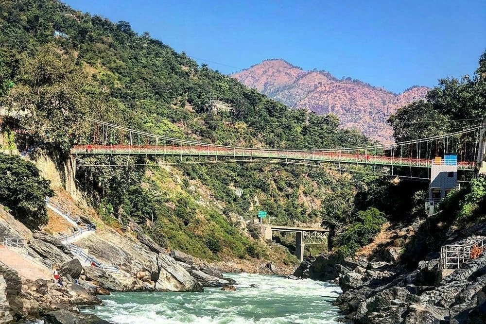 Suspension Bridge over Bhagirathi River Devprayag