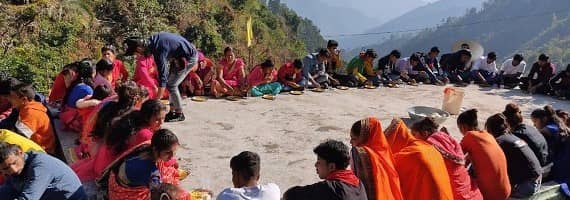 weeding ceremony at village