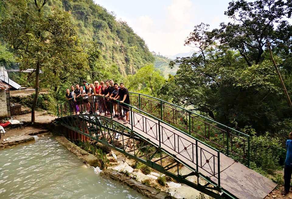 Discover Neer Garh Waterfall Near Rishikesh from Laxman Jhula Bridge