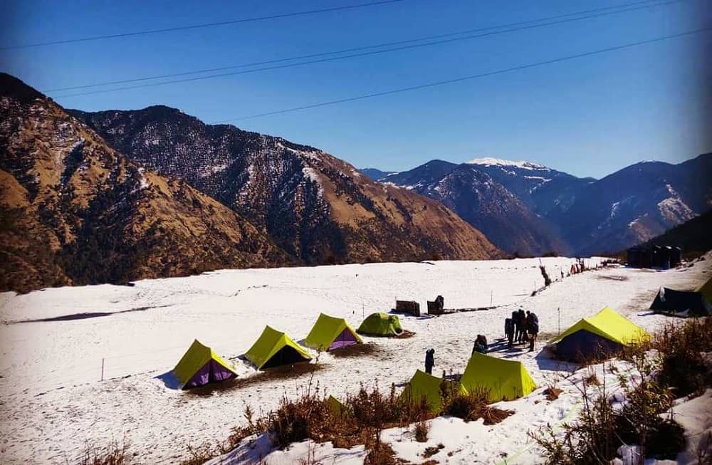 Lohajung camps During winter Brahmatal Trek