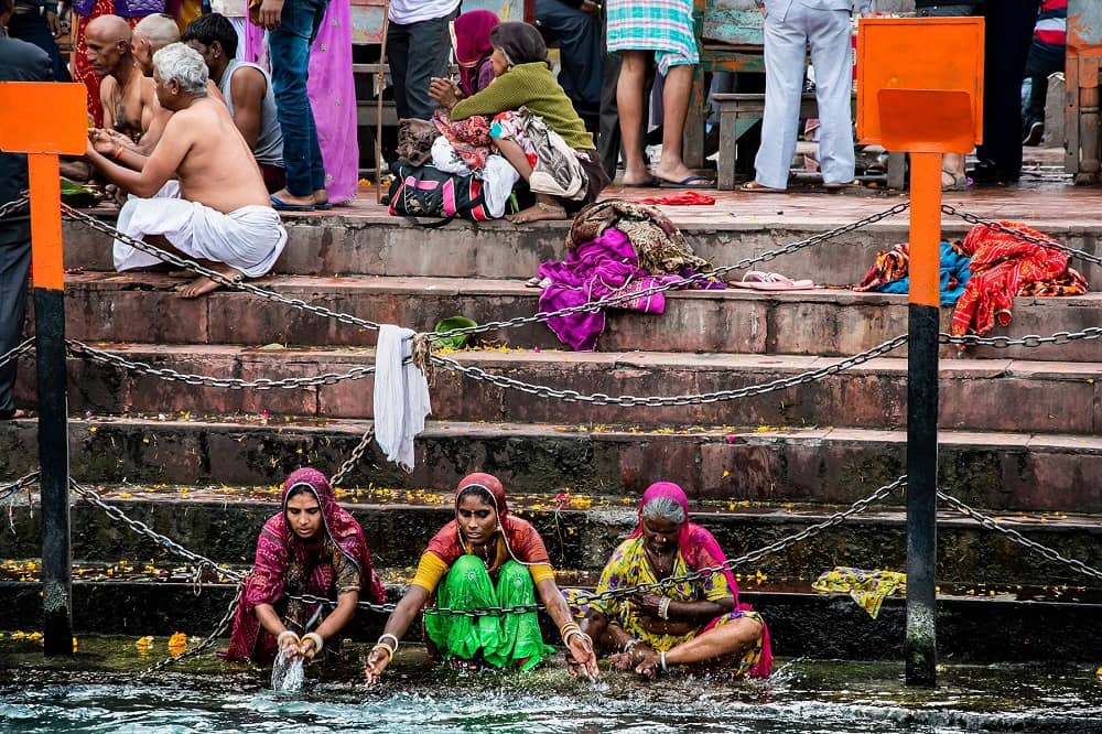 Bathing Ritual at Har Ki Pauri Haridwar