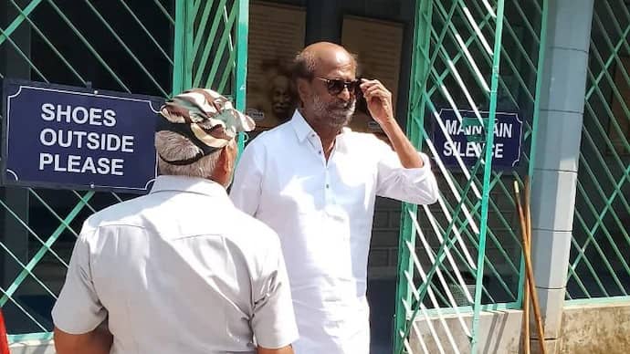 Rajinikanth visits Babaji caves in Uttarakhand