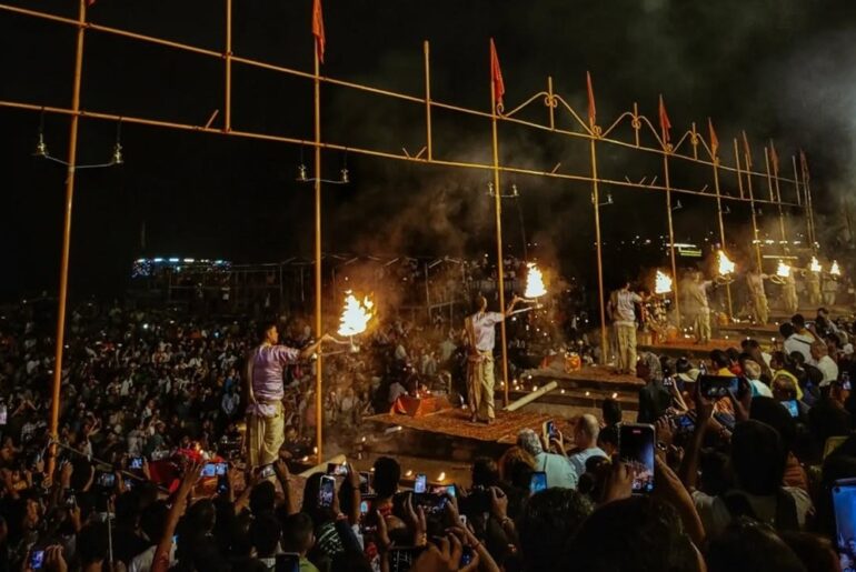 Ganga Aarti Time in Varanasi