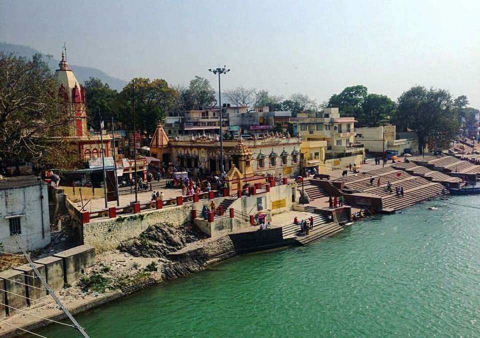 Beautiful view from the Ram jhula bridge.