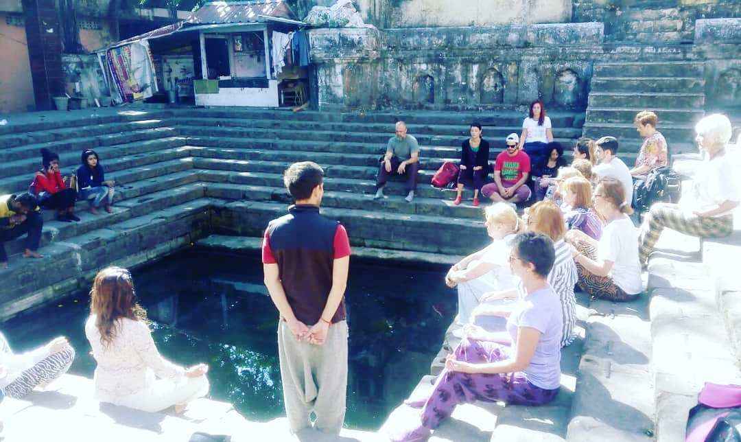 Meditation in the Morning at Rishikund , Triveni Gaht Rishikesh