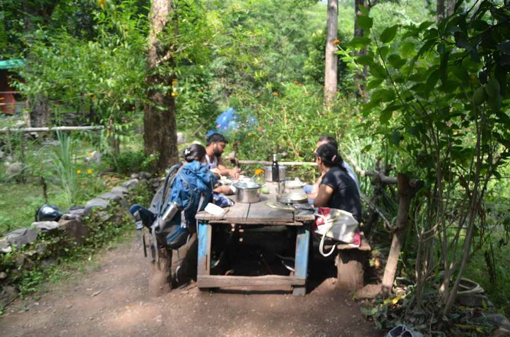 Outdoor Meal Table at our Campsite 