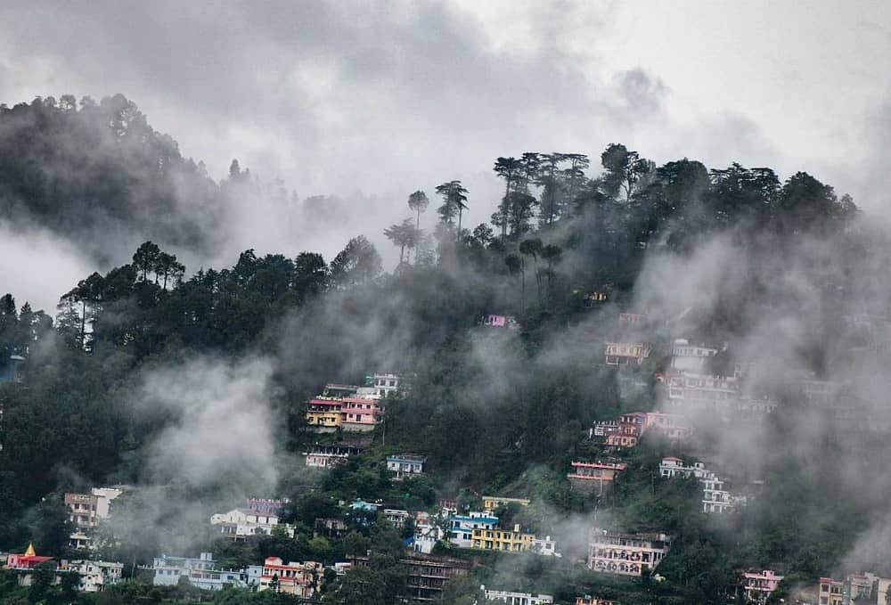 Misty town, misty evening! Almora, Uttarakhand