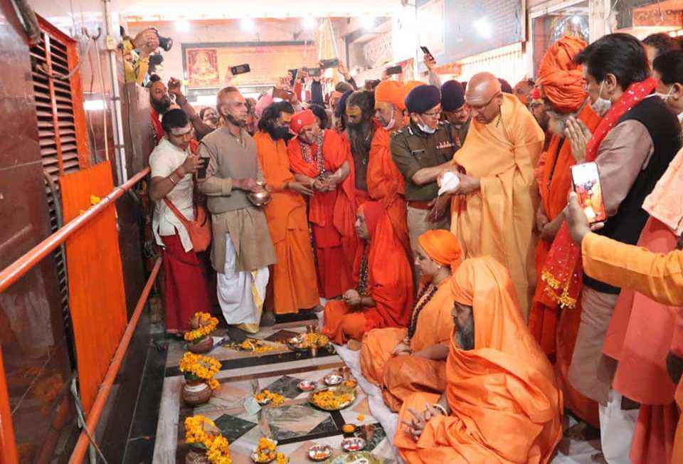 The Ceremony inside the Temple at Mayapuri