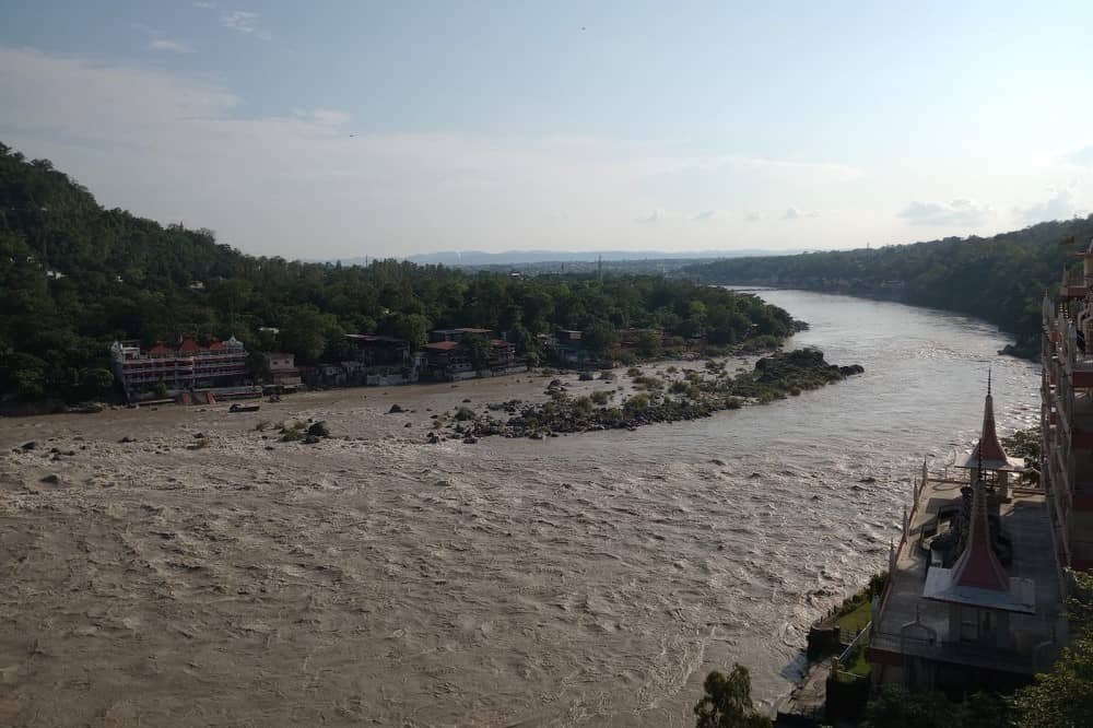 Ganges during Monsoon in July & in August