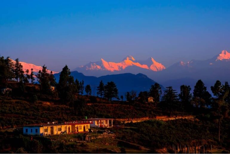 Sun Kissed Peaks at Chaukori