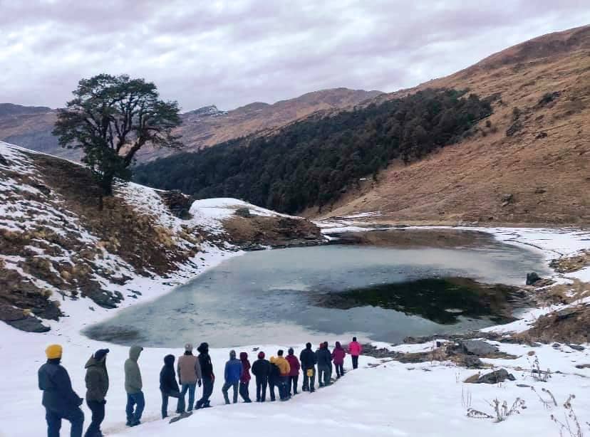 Brahmatal - Frozen Lake During winter