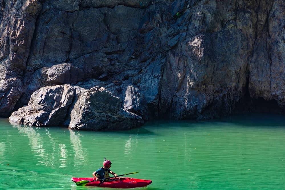 Canoeing and Paddeling in the river Ganges Uttarakhand