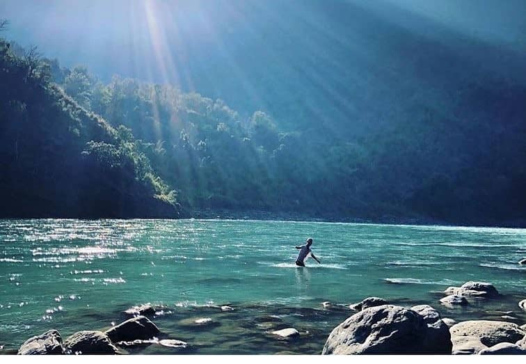 River Bank at Vasishtha Cave Rishikesh