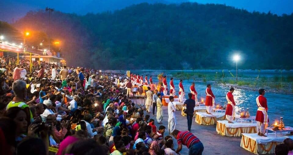 Triveni Ghat in Rishikesh Uttarakhand