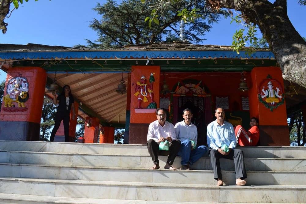 Pilgrims at Temple site