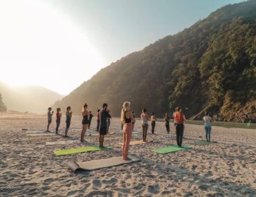 Yoga in Rishikesh- Beach Yoga Practice