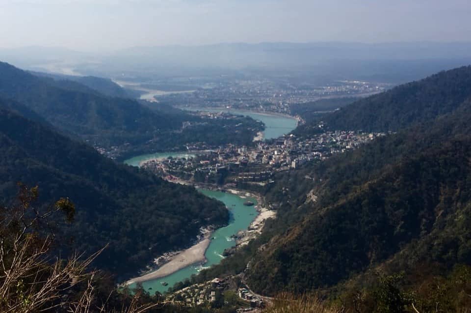 Birds's eye view of Rishikesh