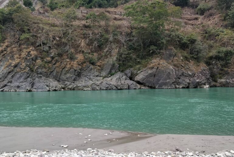Ganges River at Singtali Uttarakhand India