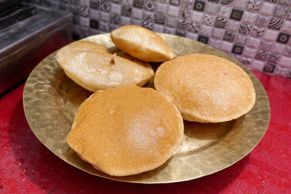 Puri, a traditional Indian fried bread