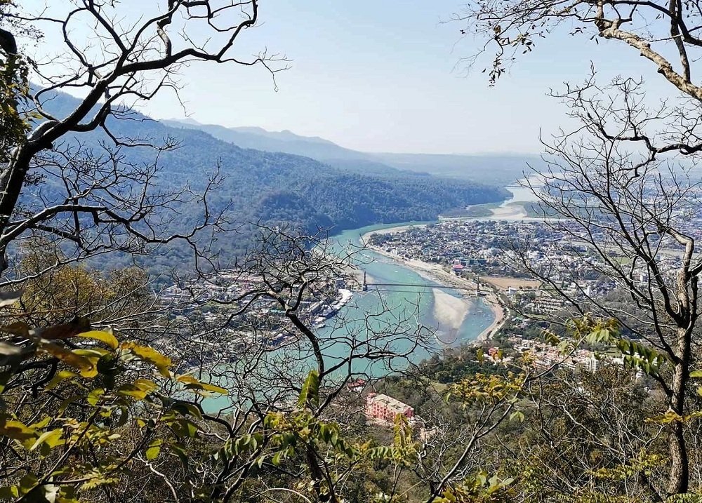 View of the River Ganges from the top of the village